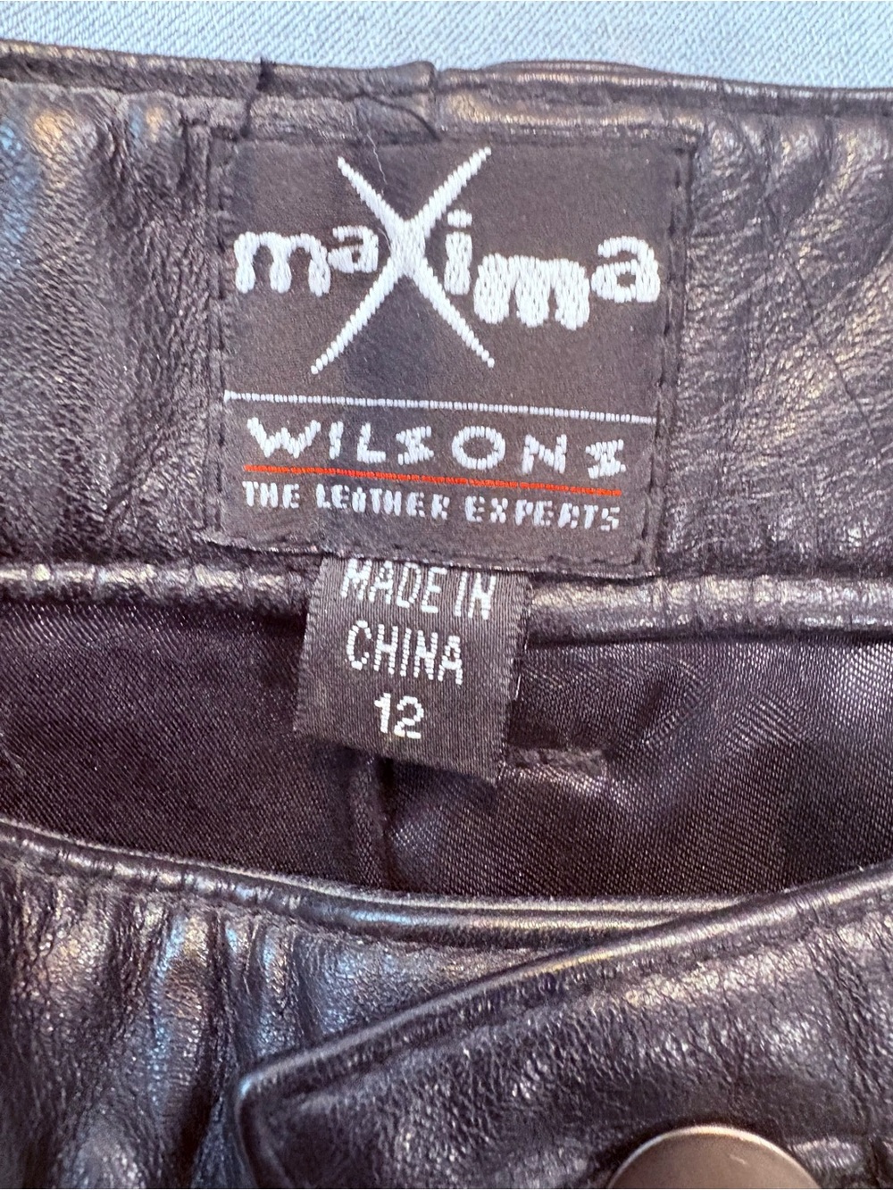 Women’s Maxima Wilsons Black Leather Pants  30”X34” Biker Gear